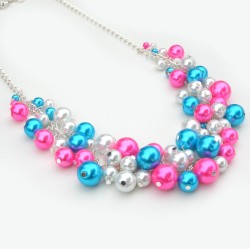 Farebný perlový náhrdelník